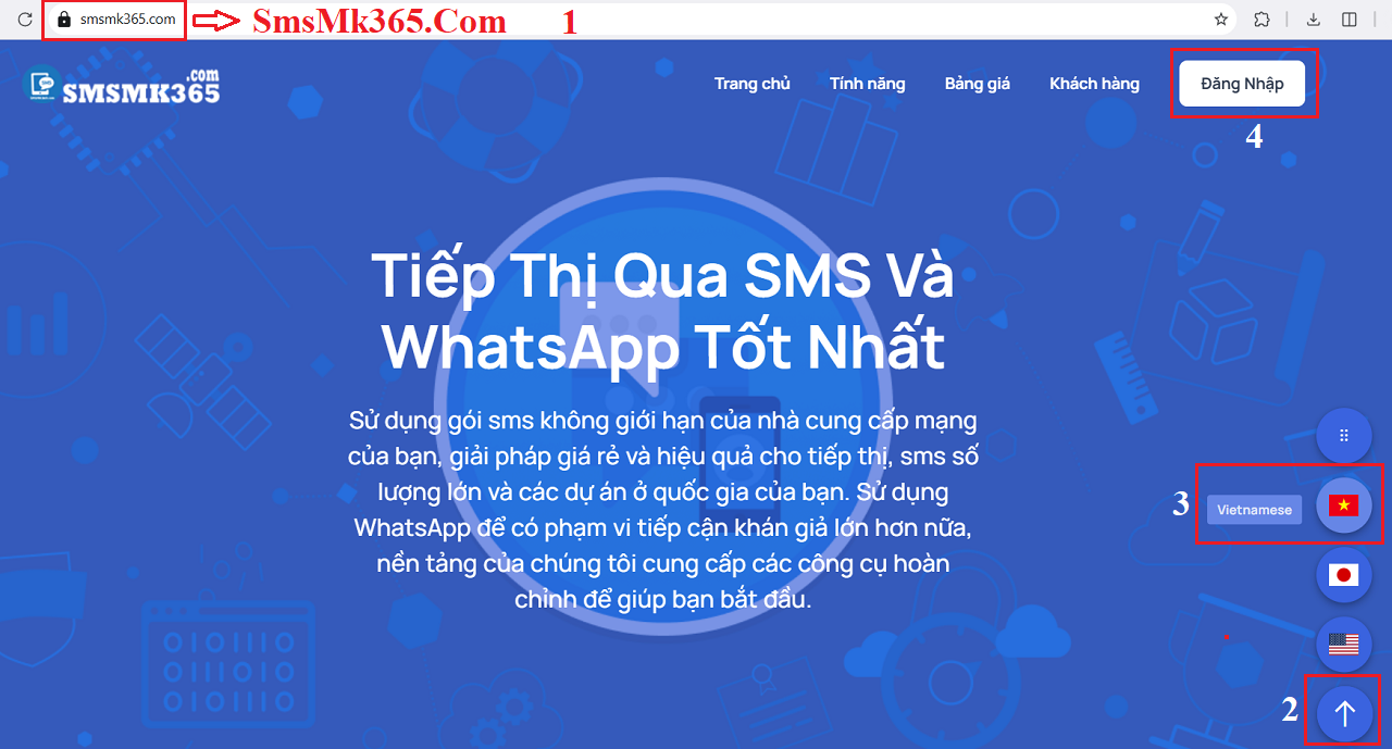 Truy cập giao diện chính của phần mềm