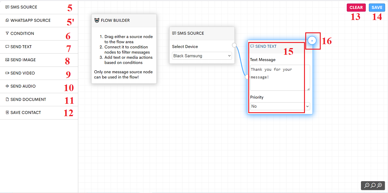 Flow Builder Interface