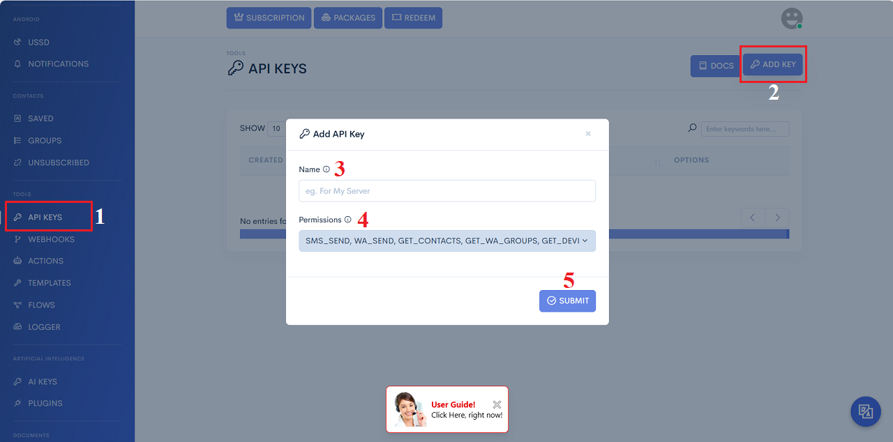 Add an API Key