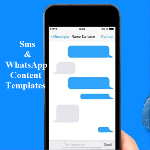 How to add sms & whatsapp content templates?